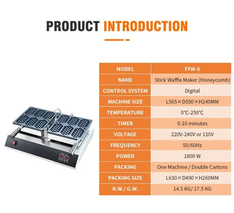 العسل التجارية عصا صانع الوافل عموم Eggette البلجيكية آلة الوافل 220 فولت الكهربائية فقاعة اسكيمو البيض صانع الوافل