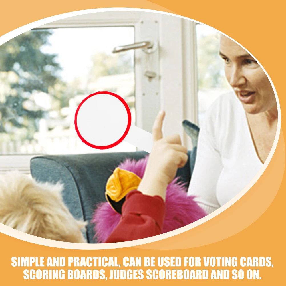 8pcs Scoreboard Dry Erase Handheld Whiteboard 10x20cm Red Frame Material Reusable Blank Board Judges Voting Games