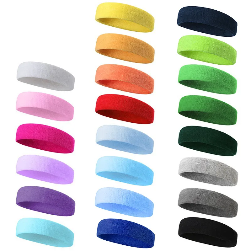 Reine Farbe Sport Stirnband Lauf Kopfbedeckung Schweiß Absorbierende Stirnband Basketball Antitranspirant Gürtel Fitness Schweiß Guide Gürtel – Detail 10