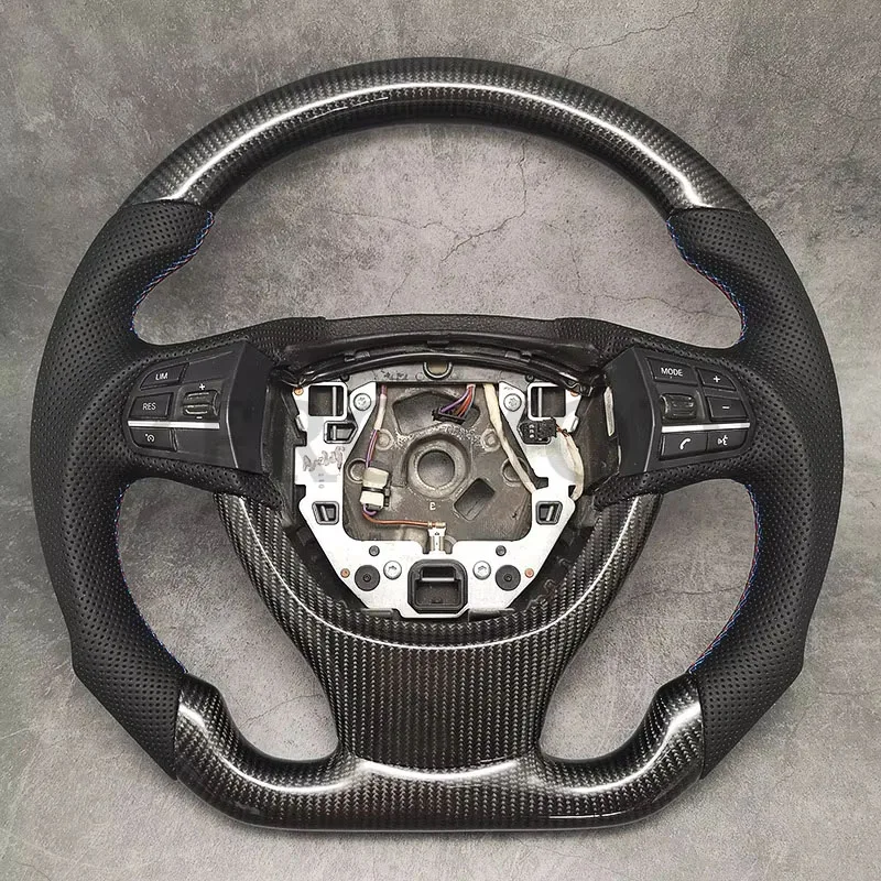 100% Real Carbon Fiber Leather steering wheel For BMW 1 2 3 4 5 7 Series X1 X3 X5 X6 E90 E92 E60 F10 F30 M Series