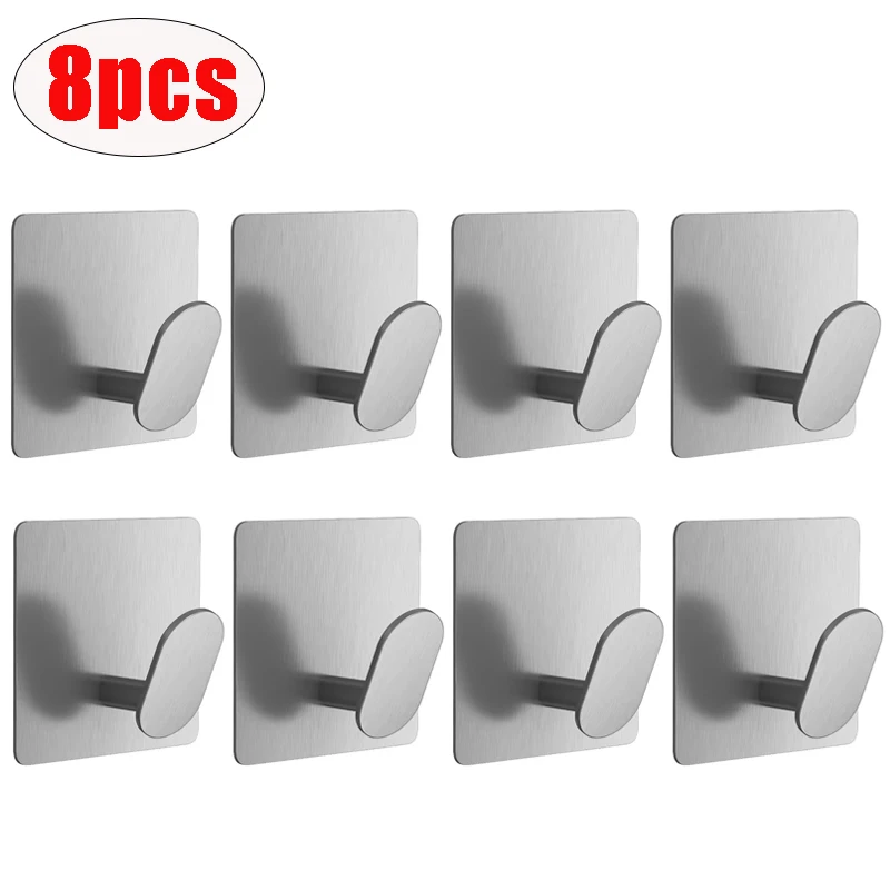 4/1 stücke Edelstahl Bad Robe Haken Klebstoff Wand Haken Handtuch halter Bad Küche Hardware Mehrzweck Aufhänger Haken
