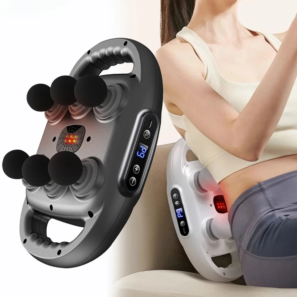 

High Frequency 6 Heads Fascia Gun Electric Muscle Massager Full Body Shoulder Back Waist Massage Tool