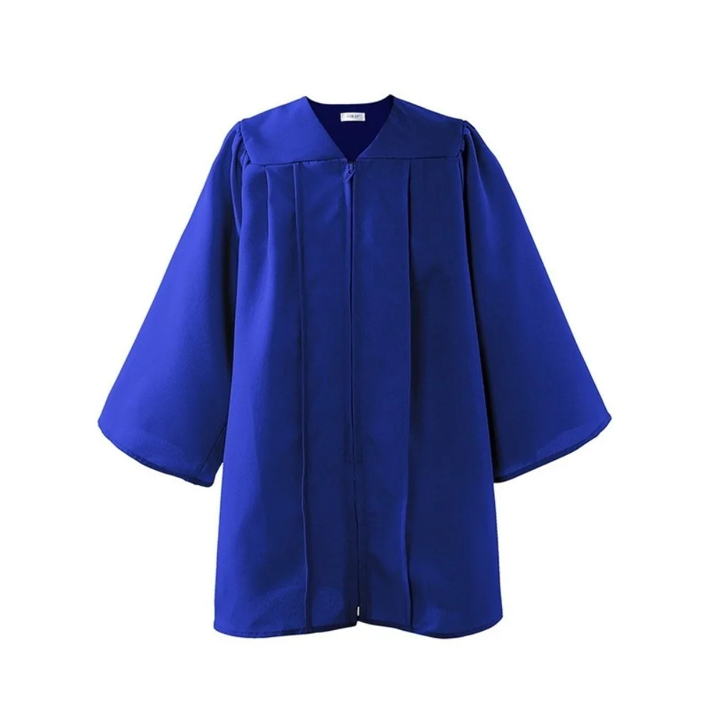 Doctoral Costume Kids Graduation Gown Primary School Solid Color Children Academic Robe Kindergarten Student