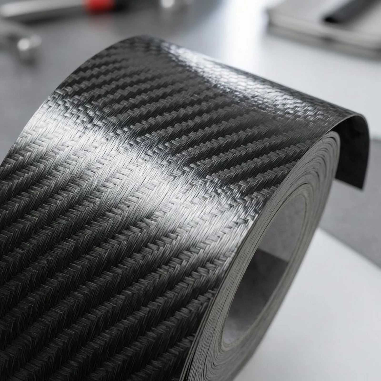 Carbon-Fiber Textured Tape Roll Sealing Adhesive Carbon-Fiber Tape Adhesive Vinyl Roll Waterproof Home Improvement Material
