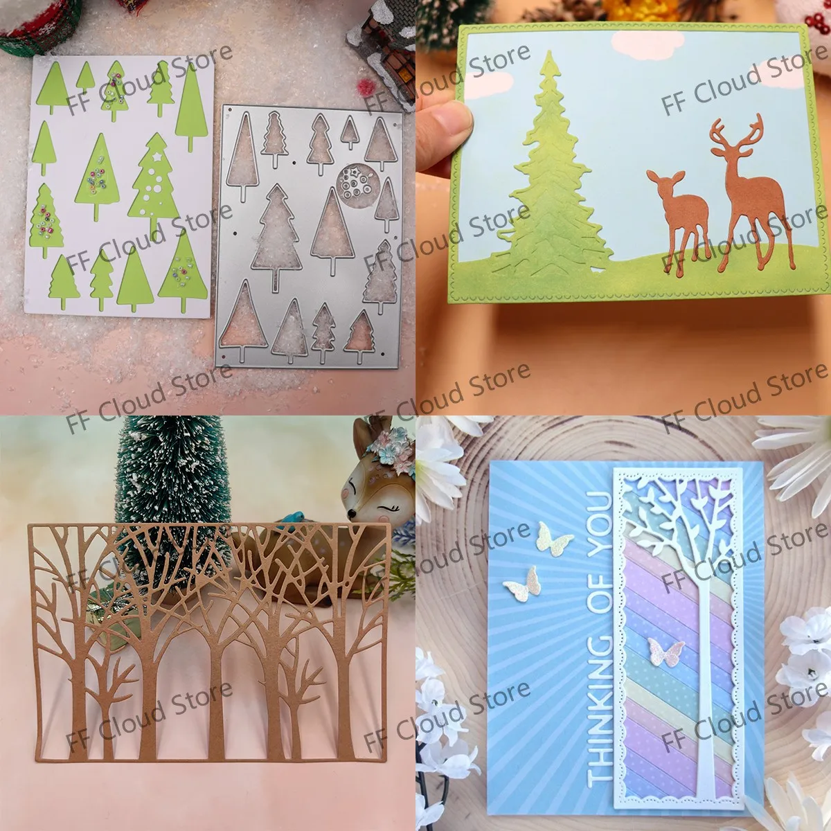 Christmas Trees Handicrafts Metal Mold Cutting Die Scrapbook Embossing Photo Album Card Paper Cutting Dies 2025 New Arrivals