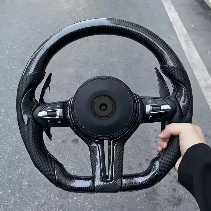 Customized Carbon Fiber Leather Car Steering Wheel For BMW F10 F20 F30 F15 F25 F07 F01 F82 M3 M4 M5 Steering Wheel