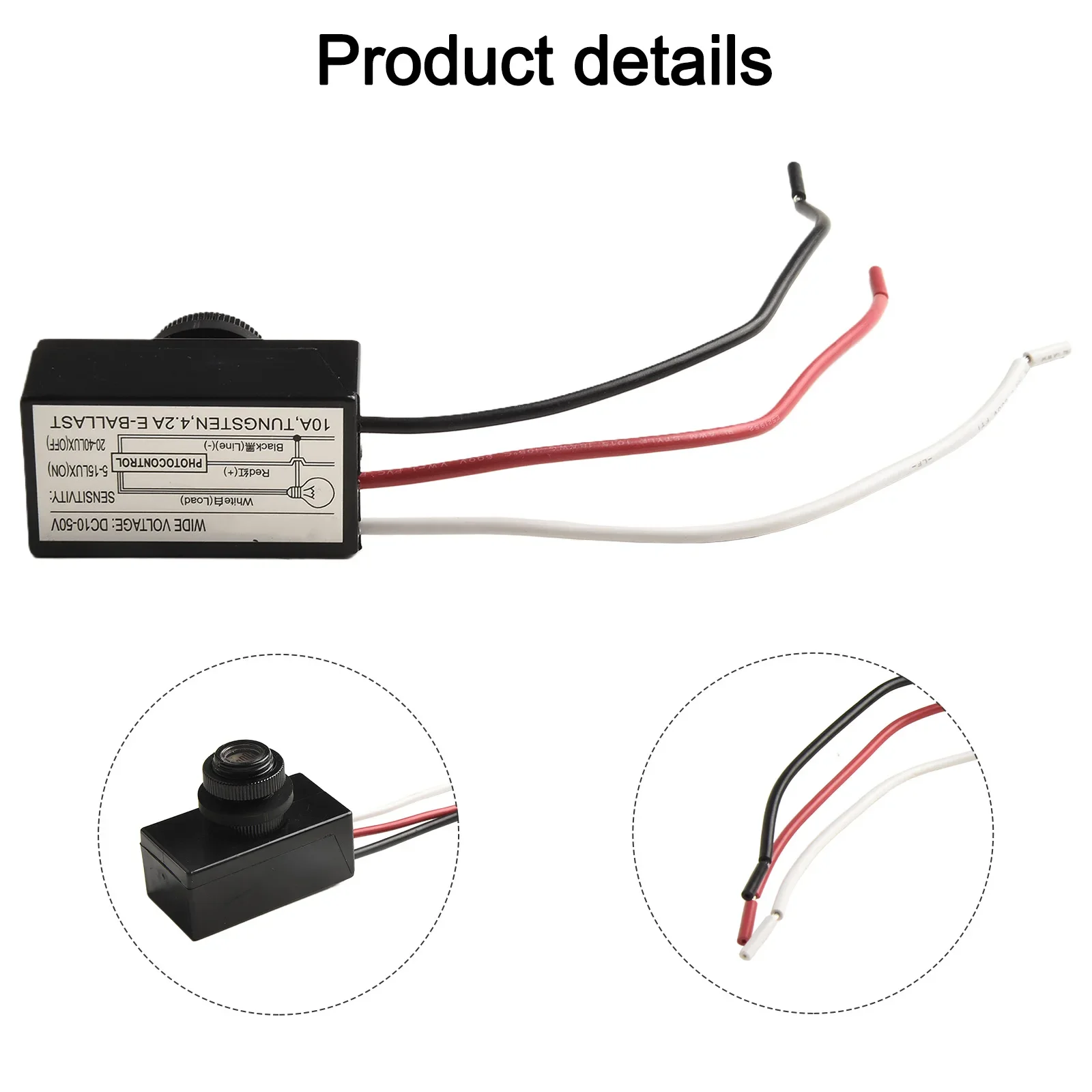 

Control Switch Button Sensor Button Style Ligth Sensor Automatic Light Sensing Dusk To Dawn Energy Saving Photocell Sensor