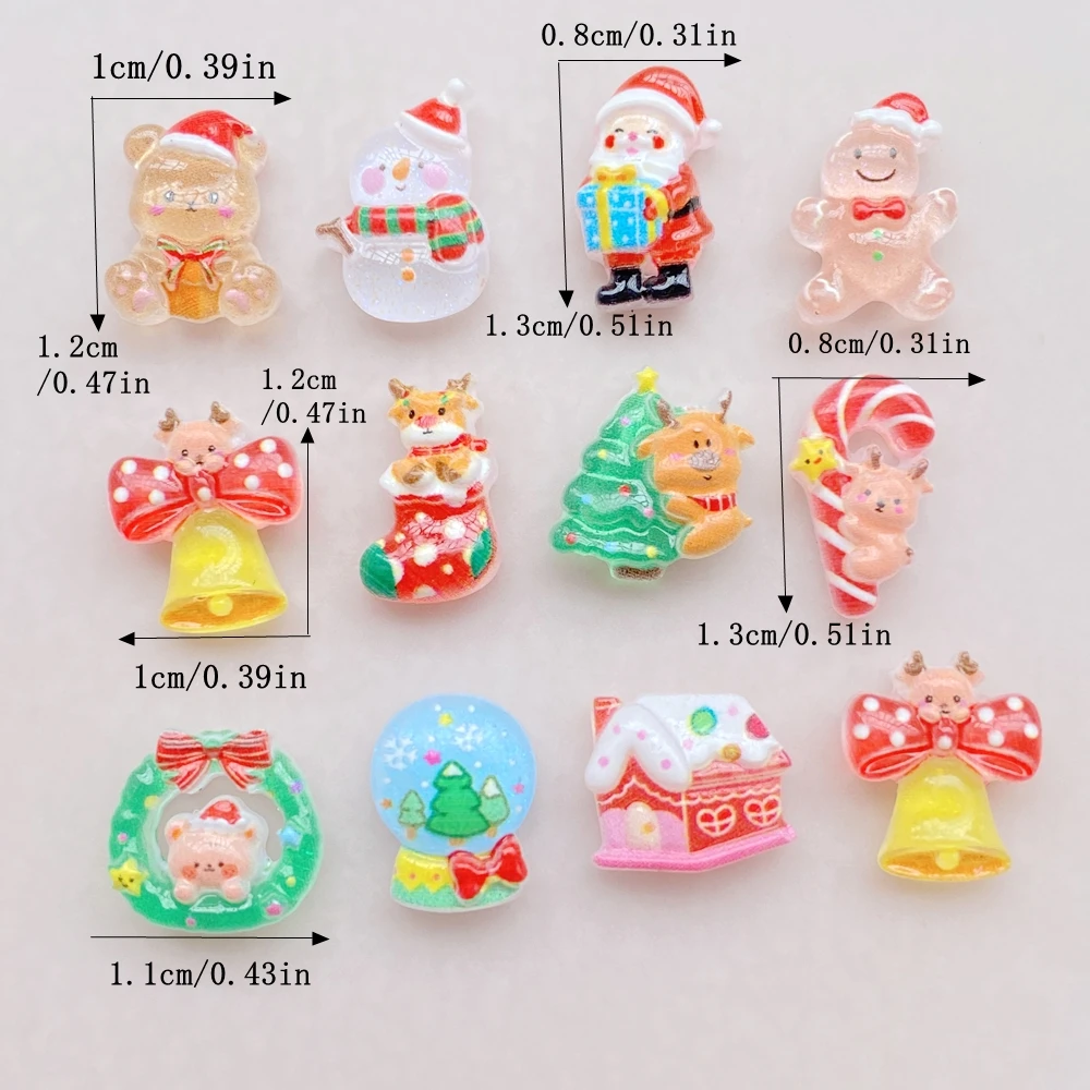 50Pcs Mixed Nail Art Resin Cartoon Mini Halloween Series Charms Rhinestones DIY Craft For Nail 3D Decorations Jewelry