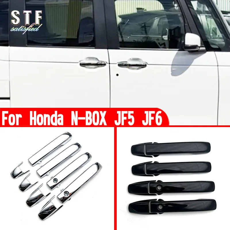 For Honda N-BOX JF5 JF6 2023 2024 Car Accessories Door Handle Cover Trim Molding Decoration Stickers W4