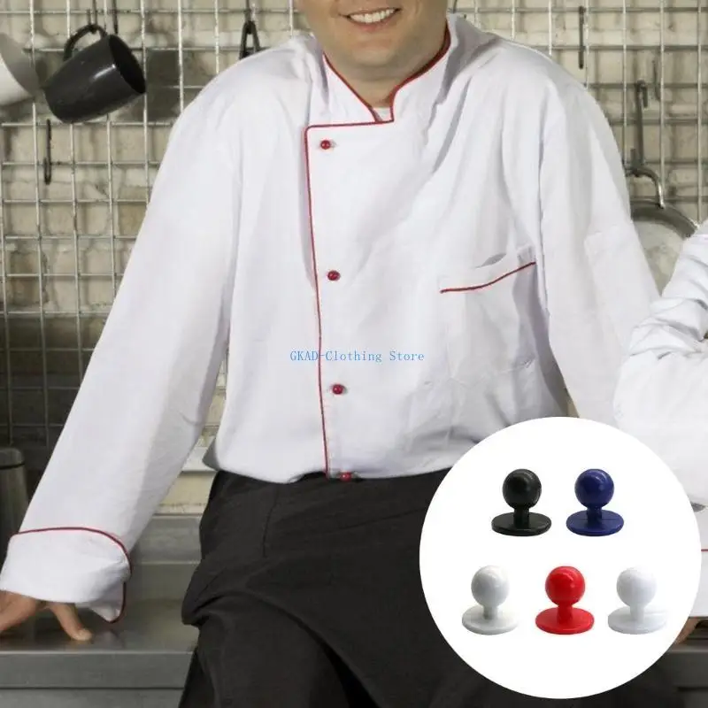 Pulsanti a in nylon da 100 pc N0PE per giacche da chef facili da installare e sostituire con vari pulsanti uniformi chef a