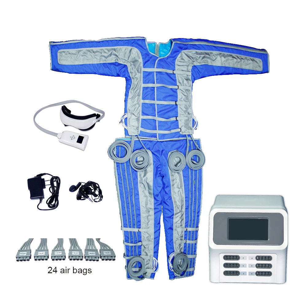 Hot 24 Air Bags Sauna Suit Pressotherapy Machine For Body Massage Lymph Drainage Machine