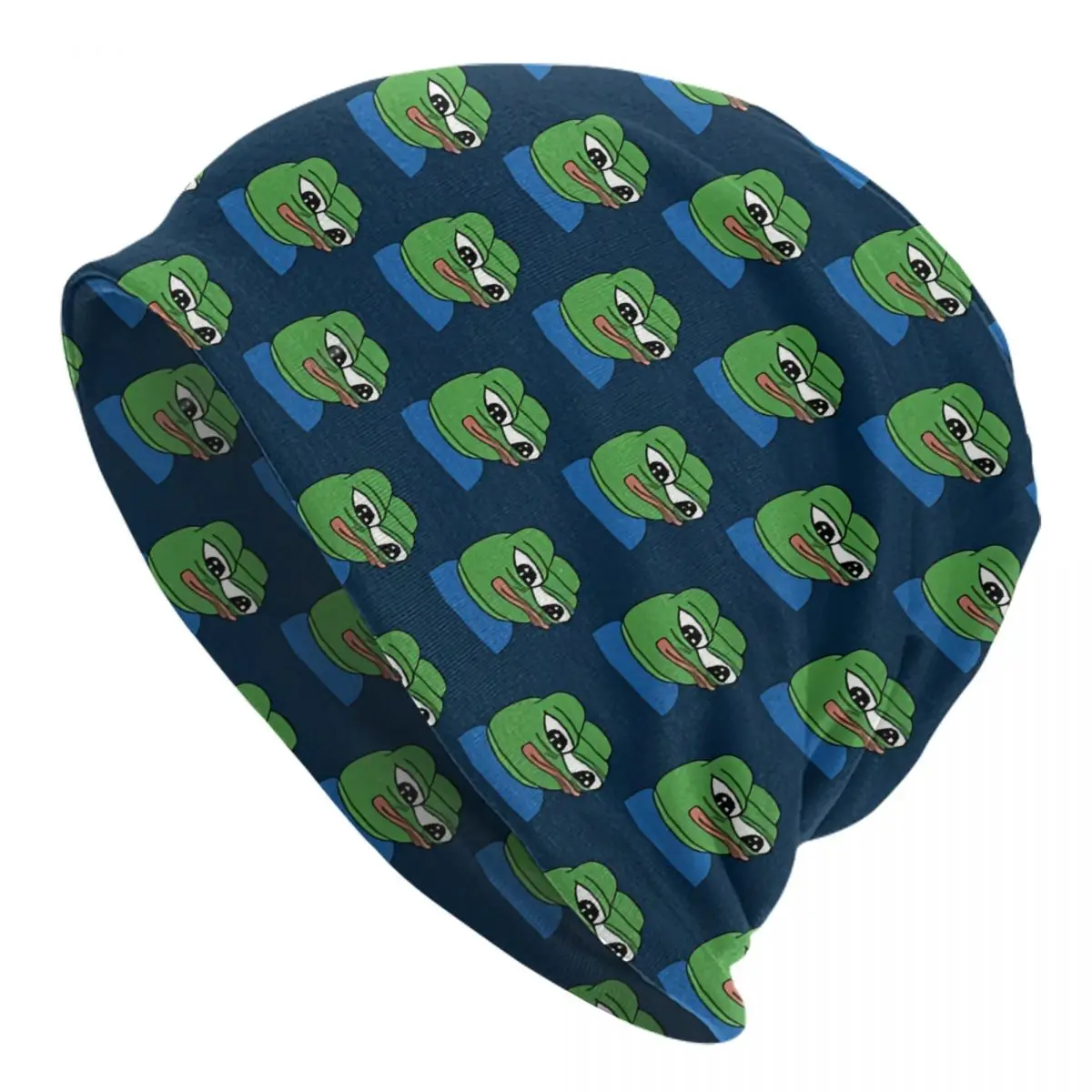 Pepe The Frog Skullies Beanies Caps Wall Eyed Thin Hat Autumn Spring Bonnet Hats Men Women's Hip Hop Ski Cap