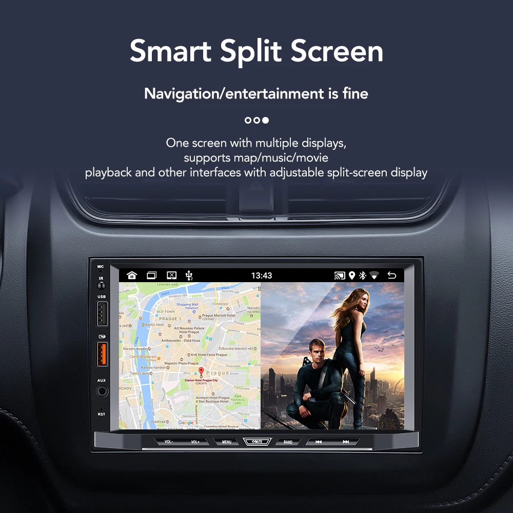 Radio samochodowe Android 11 2 Din Carplay z systemem Android Auto multimedialny odtwarzacz wideo uniwersalne 7 Cal 2 din android Auto Stereo Wifi