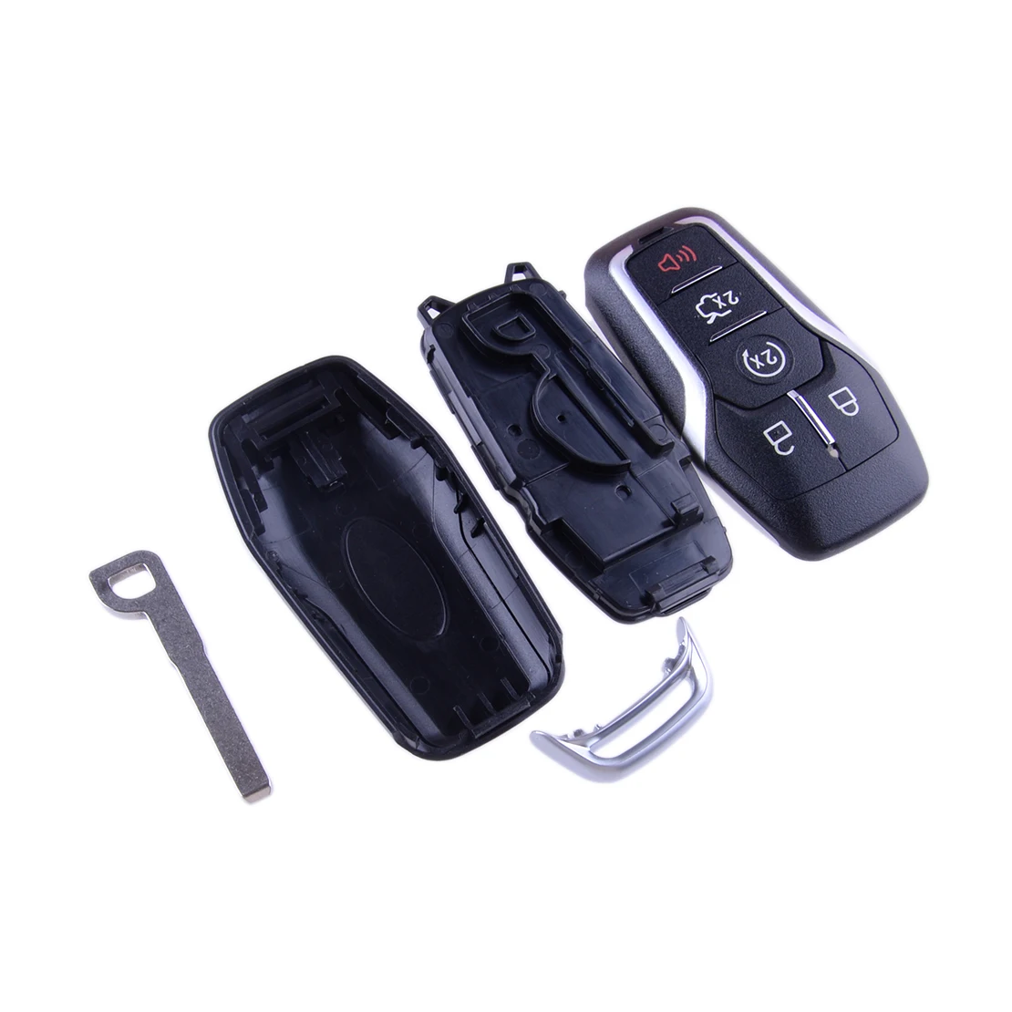5 Button Remote Flip Key Fob Uncut Shell Case M3N-A2C31243300 Fit for Ford Mustang Explorer F150 Edge Fusion Lincoln MKC MKX MKZ