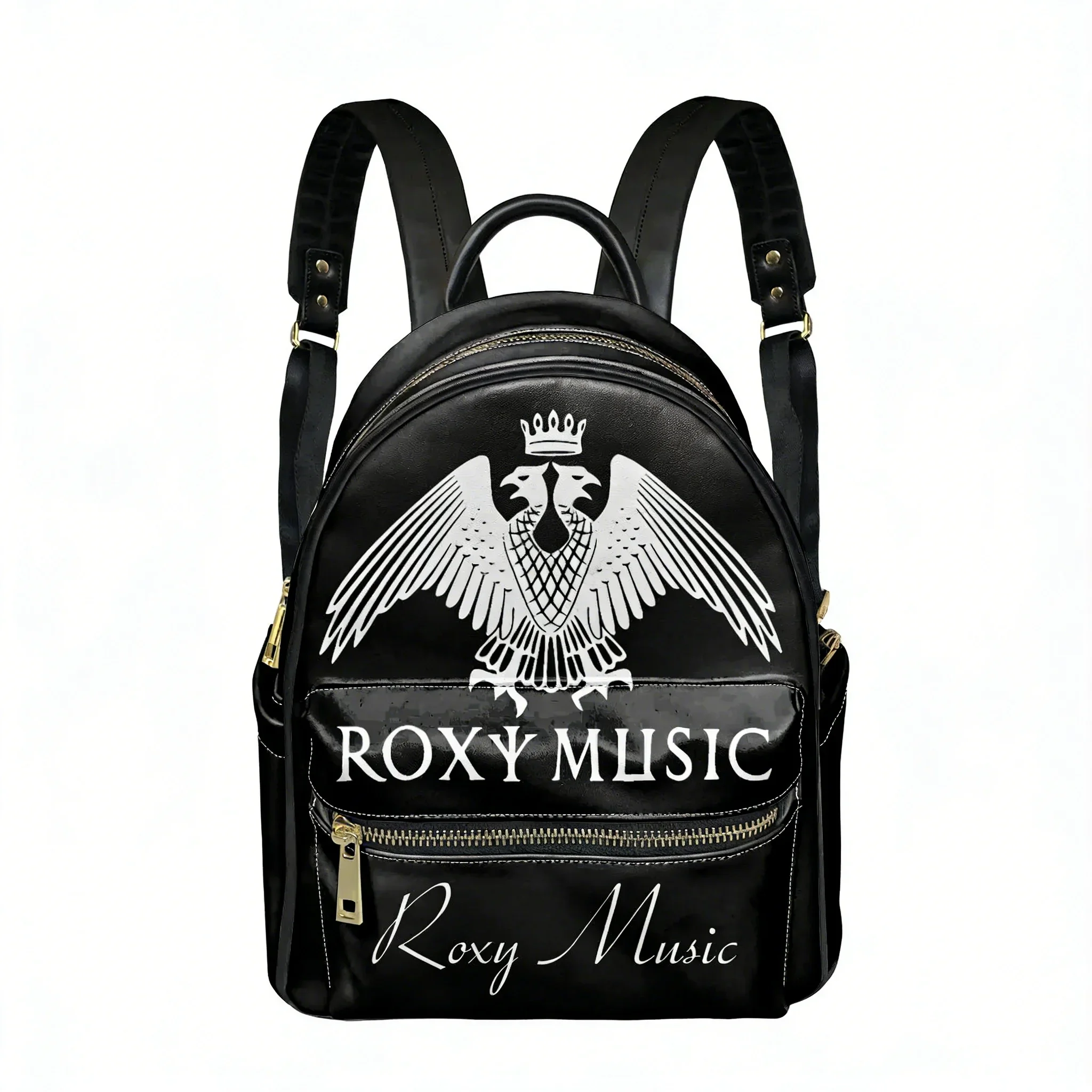 

Roxy Music Vintage Rock Band Backpack Womens Men Personalized Double Shoulder Bag Business Travel Bookbag Rucksack Gift Daypack