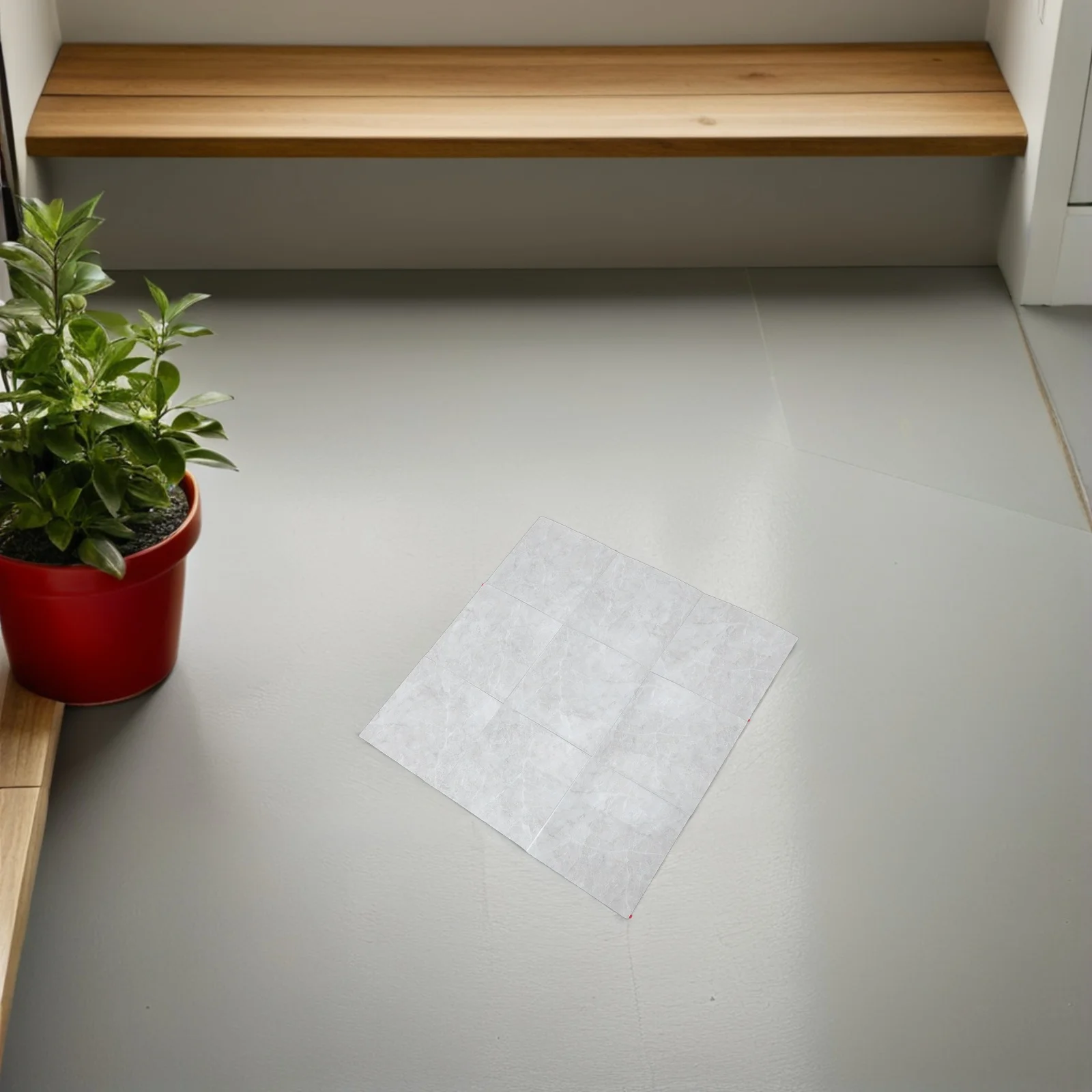 

12Pcs Waterproof Self Adhesive Tile Stickers Peel and Stick Marble Pattern Wall Tiles Kitchen Bathroom Backsplash 30x30cm