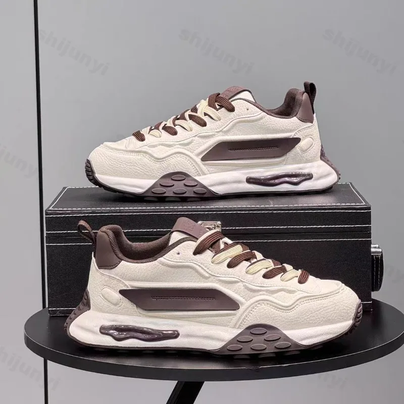 

Men's Running Shoes 2025 Autumn New Trend Non Slip Wear-resistant Platform Sneakers Comfort Fashion Height Increase Casual Shoes