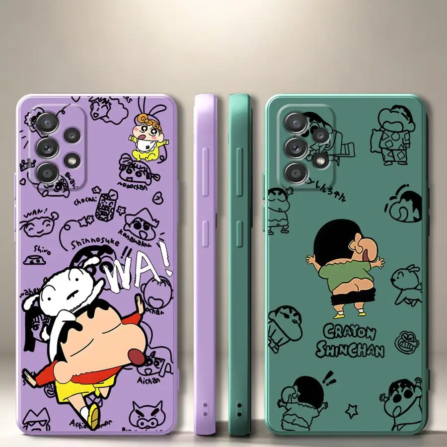 Case for Samsung Galaxy A53 A04 A71 A73 A20s A30s A05 A06 A50 A56 A02s A03 Phone Cover C-Crayon S-Shinchans Wacky