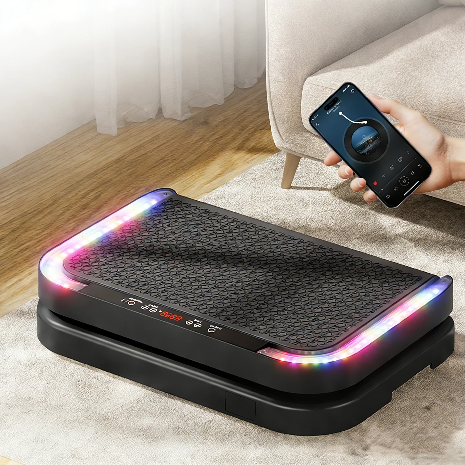 

Exercise Vibration Plate with Rope Standing Shaking Machine RC Whole Body Vibrate Fitness Platform Weight Loss & Shaping