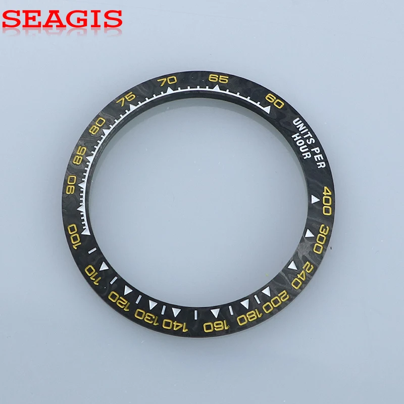 

SEAGIS Carbon Fiber Bezel 38.2mm*30.5mm inclined insert module high quality watch bezel