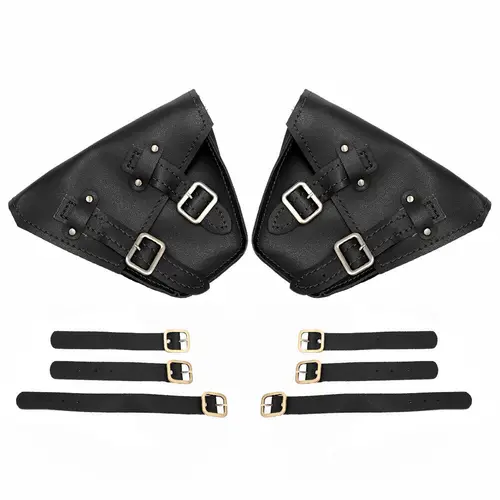 Imagen 2 del producto 1 par de bolsas de sillín laterales de cuero negro para motocicleta para Honda Rebel CMX 300 500 y modelos ABS 2017-2022