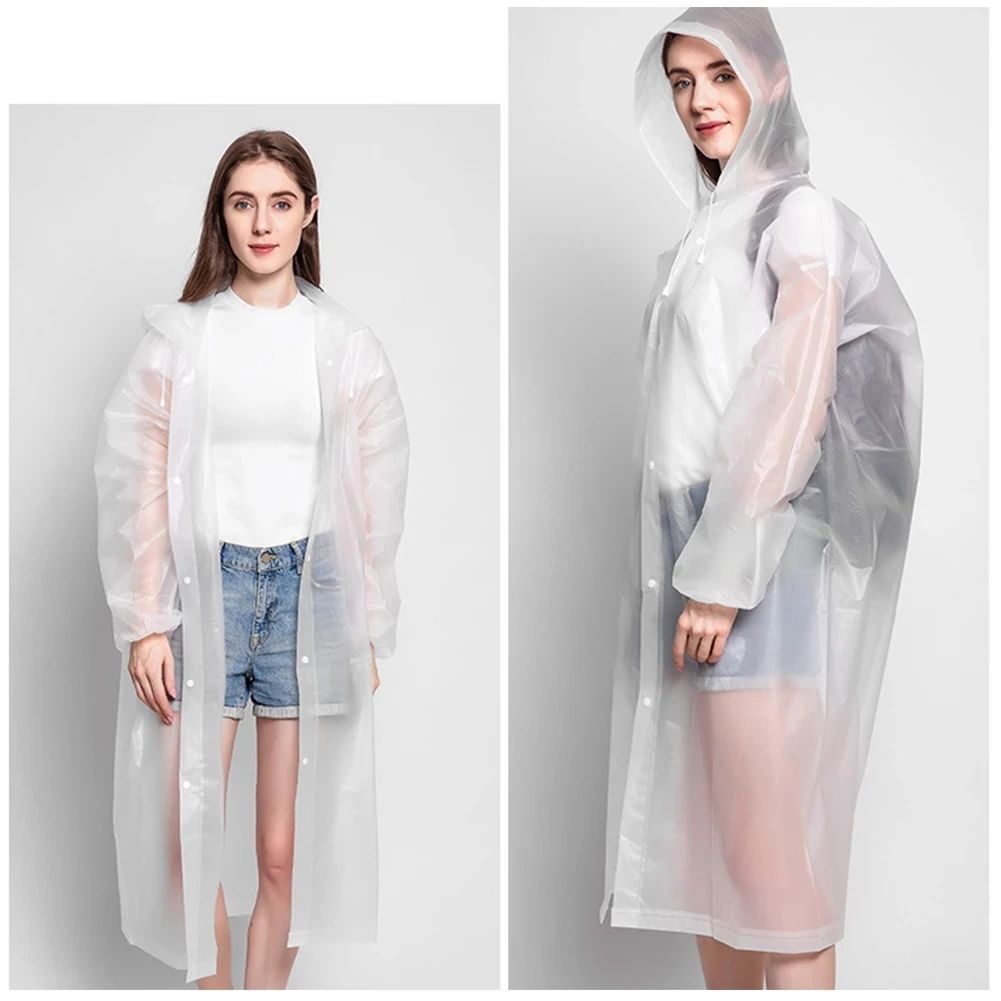 Chubasquero impermeable reutilizable, Poncho de moda para acampar, actividades al aire libre, Material Eva grueso para una protección definitiva, 1 unidad