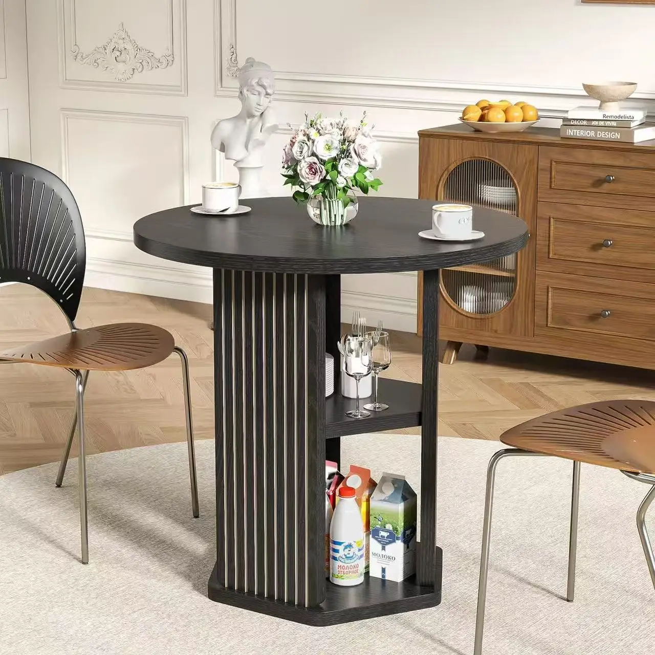 Amazon cross-border supply dining table foreign trade new panel furniture factory wholesale modern simple large dining table