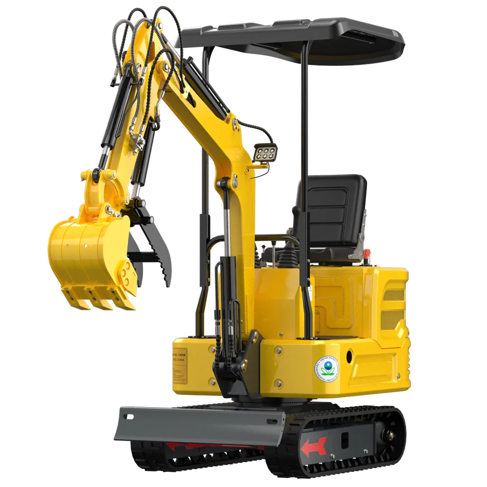 Mini chargeuse compacte sur chenilles de 13,5 HP avec lumières LED, multifonctionnelle, expédiée depuis les États-Unis