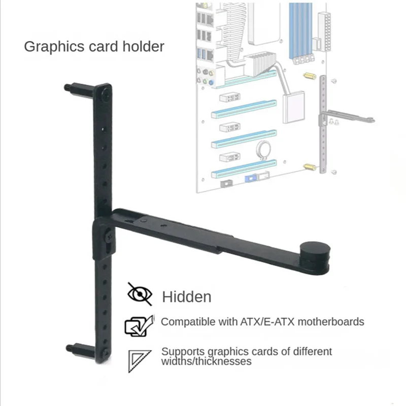 1Pcs Bracket Used for Graphics Card Rack with Rubber Pad GPU Card Holder Suit Compatible with ATX/E-ATX Motherboards