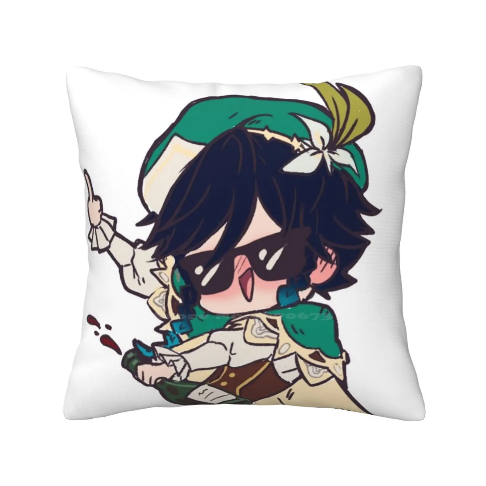 Venti Drunk Soft Comfortable Pillowcase Venti Genshin Impact Genshin Impact Venti Archon Anemo Genshin Game