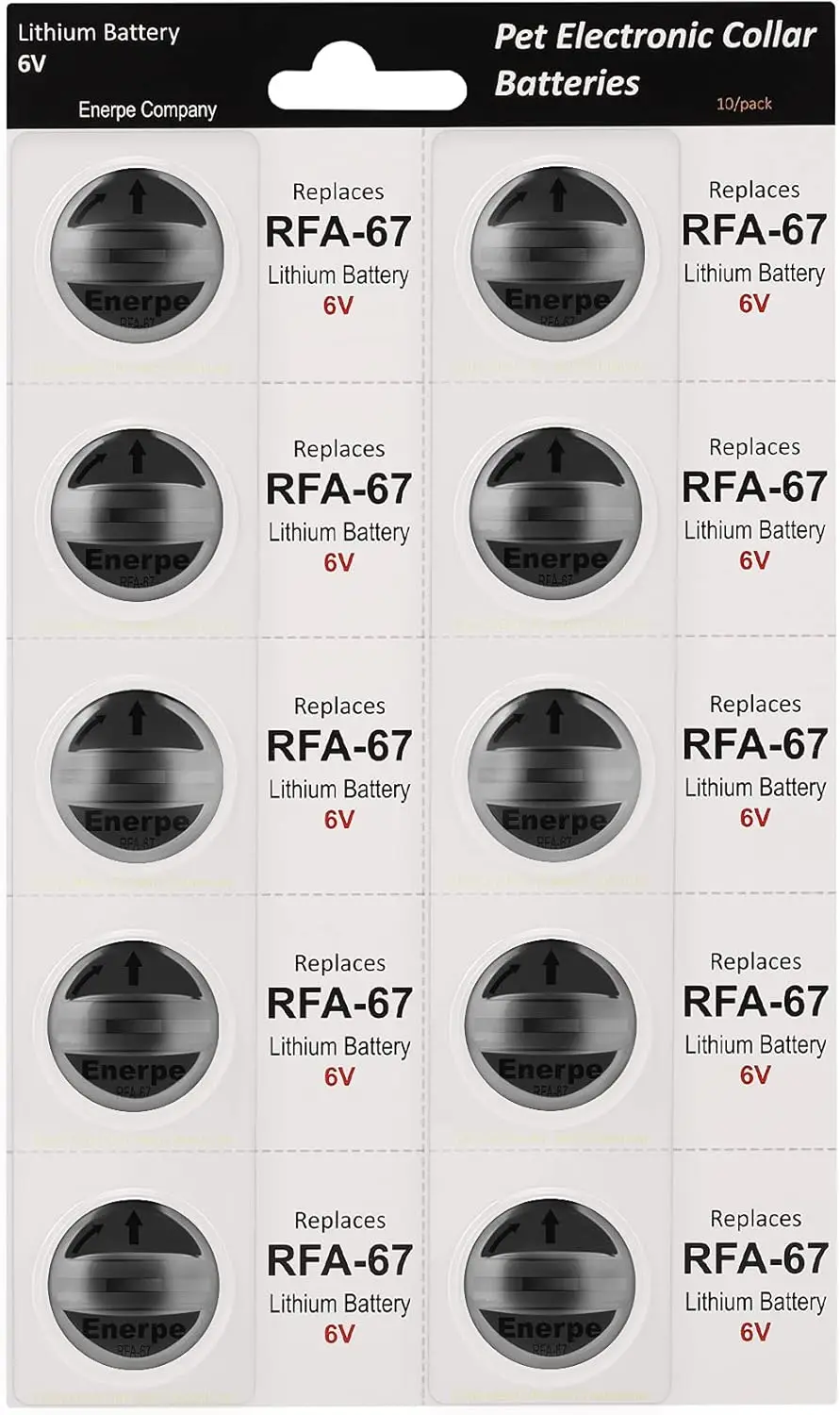 

RFA-67 RFA-67D-11 6V Replacement Battery Long-Lasting High Capacity for Pet Safe Collars Pack of 10