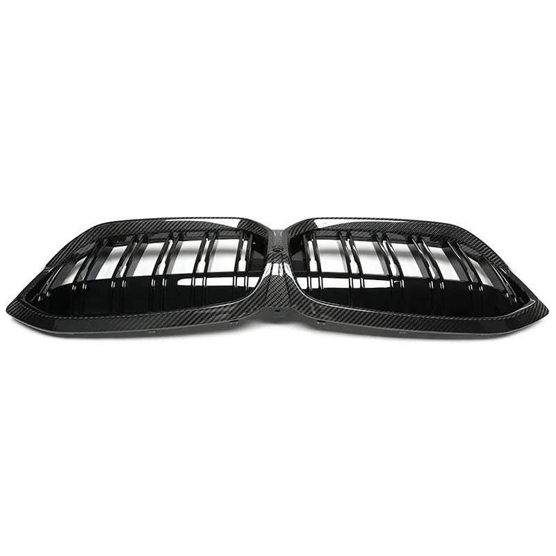 Later dry carbon fiber double-wire bright black middle mesh, air intake grille