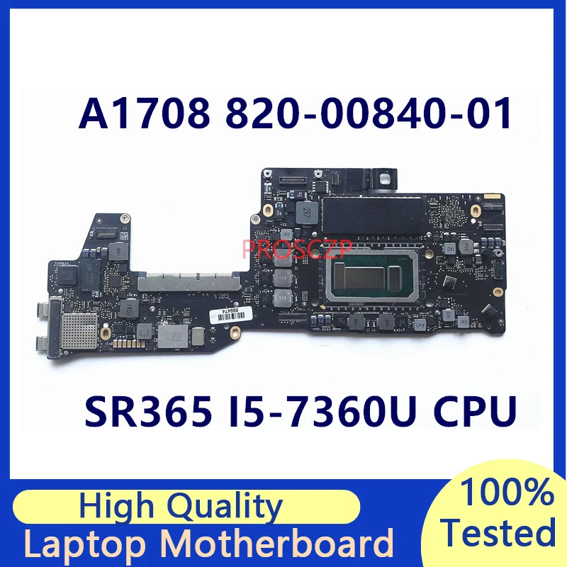 

Mainboard For Apple MacBook Pro A1708 820-00840-01 Laptop Motherboard With SR365 I5-7360U CPU 100%Full Working Well