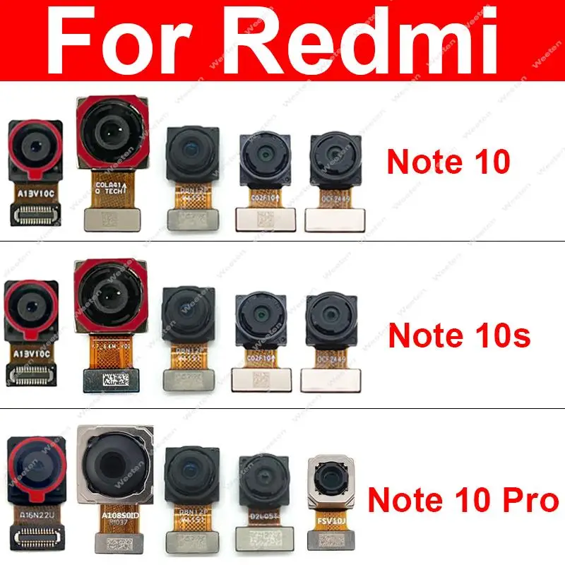 

Front Rear Main Camera For Xiaomi Redmi Note 10 Note 10S Note 10 Pro Back Front Selfie Facing Camera Flex Cable Replacement