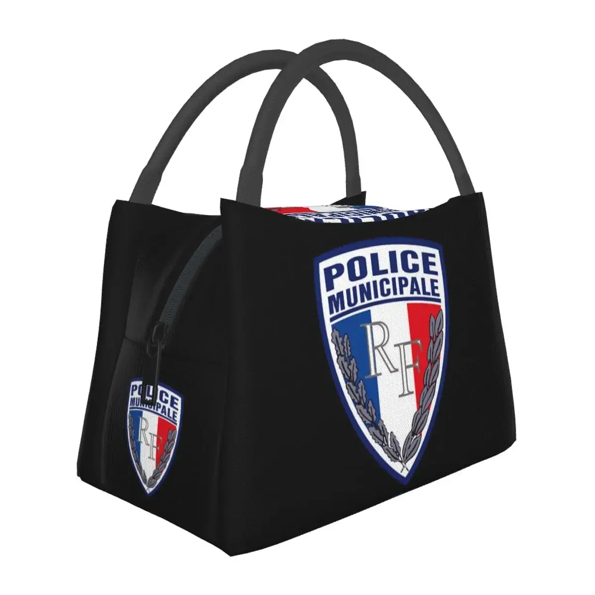 

FRENCH MUNICIPAL POLICE INSIGNIA Lunch Bags Insulated Bento Box Lunch Tote Picnic Bags Cooler Thermal Bag for Woman Kids Office
