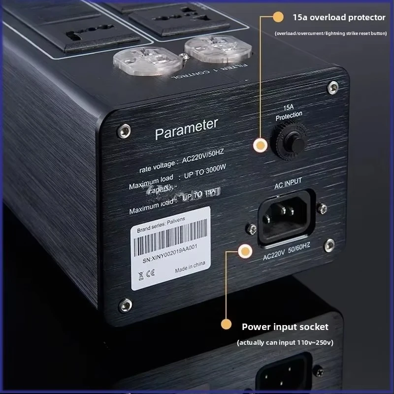 HiFi Speaker Power Filter Purifier Surge Protector Audio Socket Power Conditioner For Speaker System