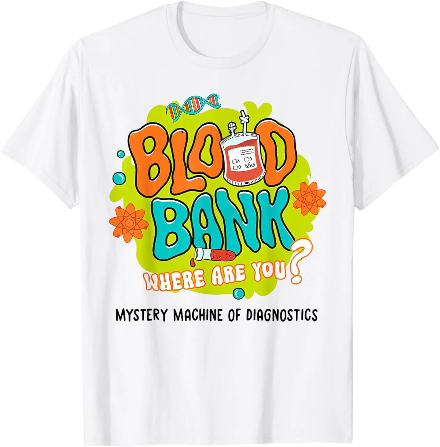 

Новая трендовая футболка Retro Lab Week 2025 Blood Bank Team MLS MLT Lab Scientist