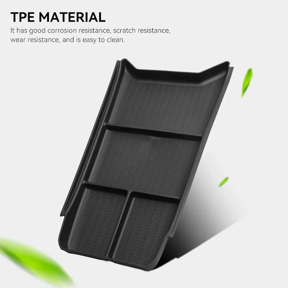For Chery OMODA C5 EV Model 2024 2025 Center Console Lower Storage Box Car Tray TPE Organizers Accessories Tidying Black 5