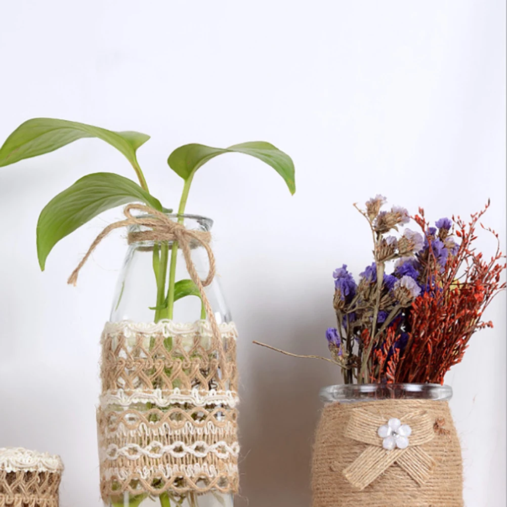 

8pcs Hollow Hollow Durable 2M Jute Diy Ribbon For Diy Home Wedding Decoration High Lace Craft Ribbon Grade