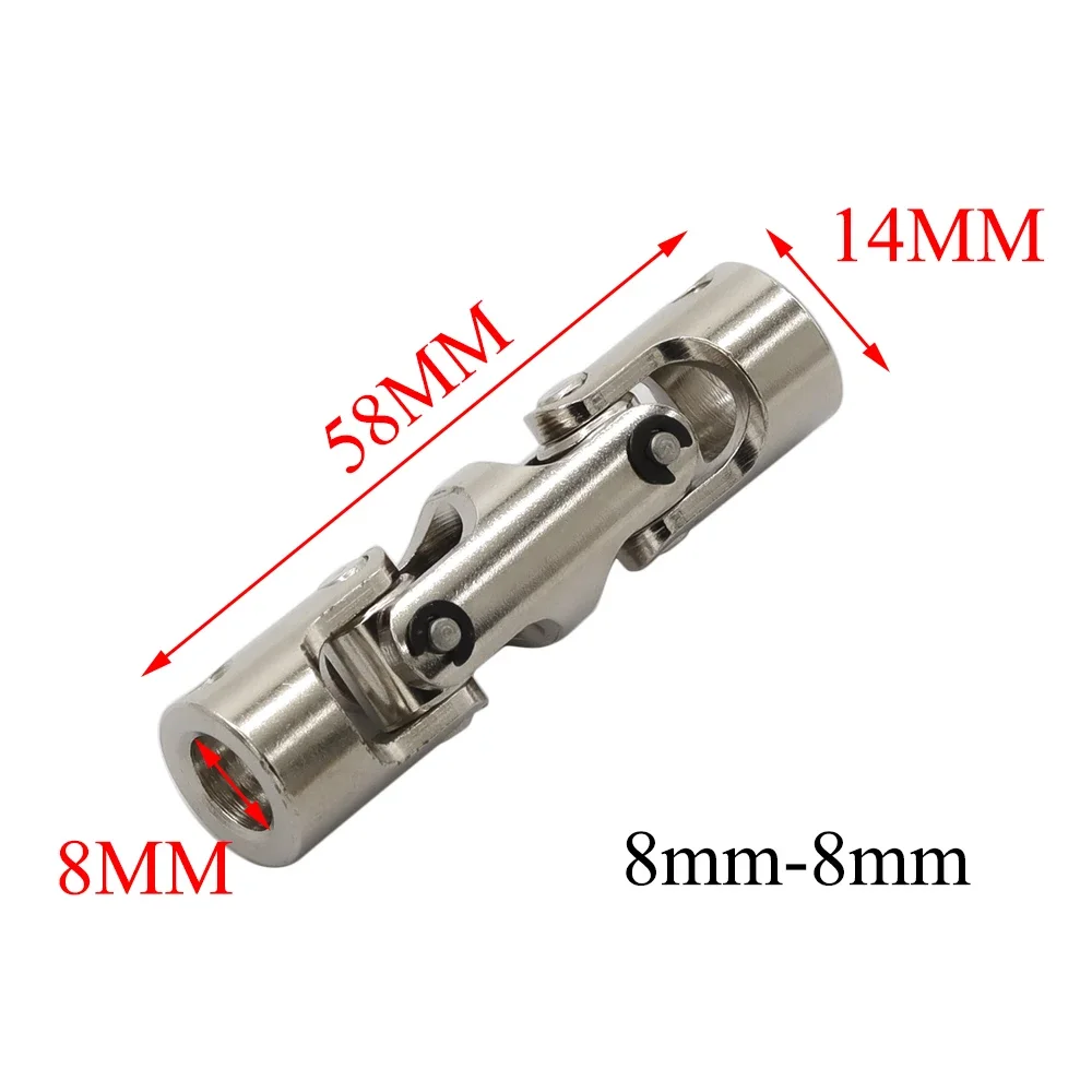 4/5/6/8/10mm RC Boat Car Shaft Coupler Three-section Universal Joint Coupling Motor Connector Metal Cardan Joint With Screw