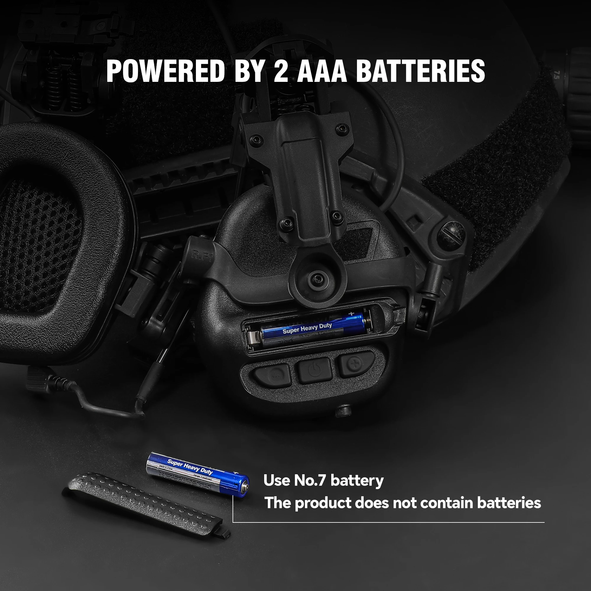 سماعة رأس ARM NEXT F30 التكتيكية للرماية بخاصية إلغاء الضوضاء النشطة - حماية الأذن للرماية العسكرية والصيد