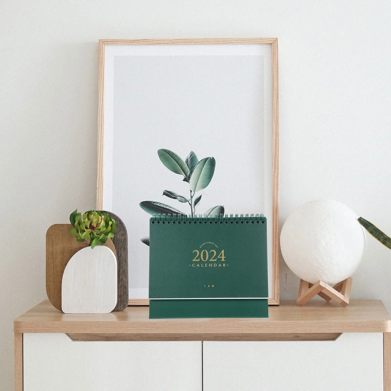 

Large Grid Desktop Calendar 2024-2025 Monthly Tabletop Desk Organizer for Office Home School Daily Use Decorative Standing Note