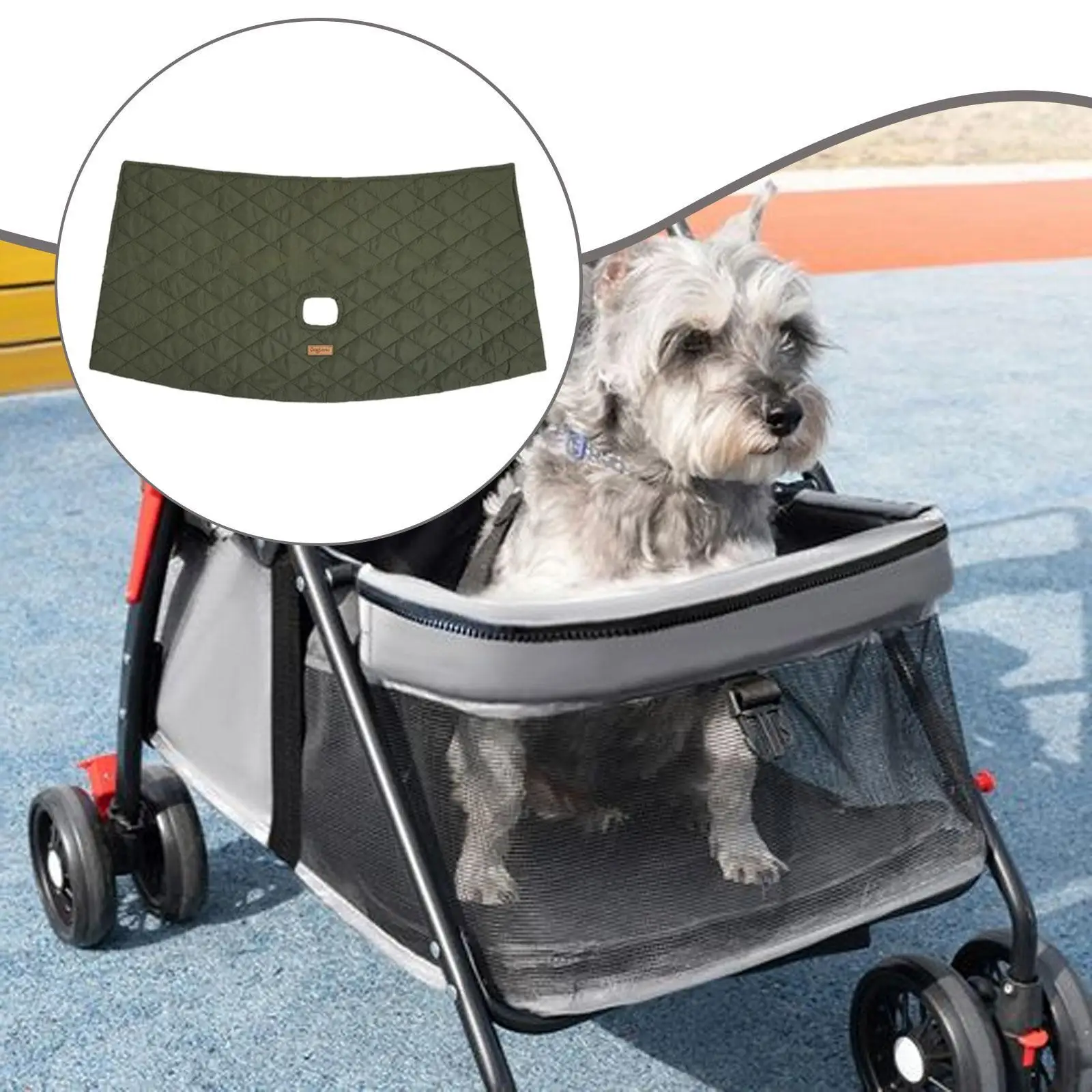 Pet Strollers Edge Cover Soft Dog Stroller Guard Cushion Water Resistant Front Mat for Pets