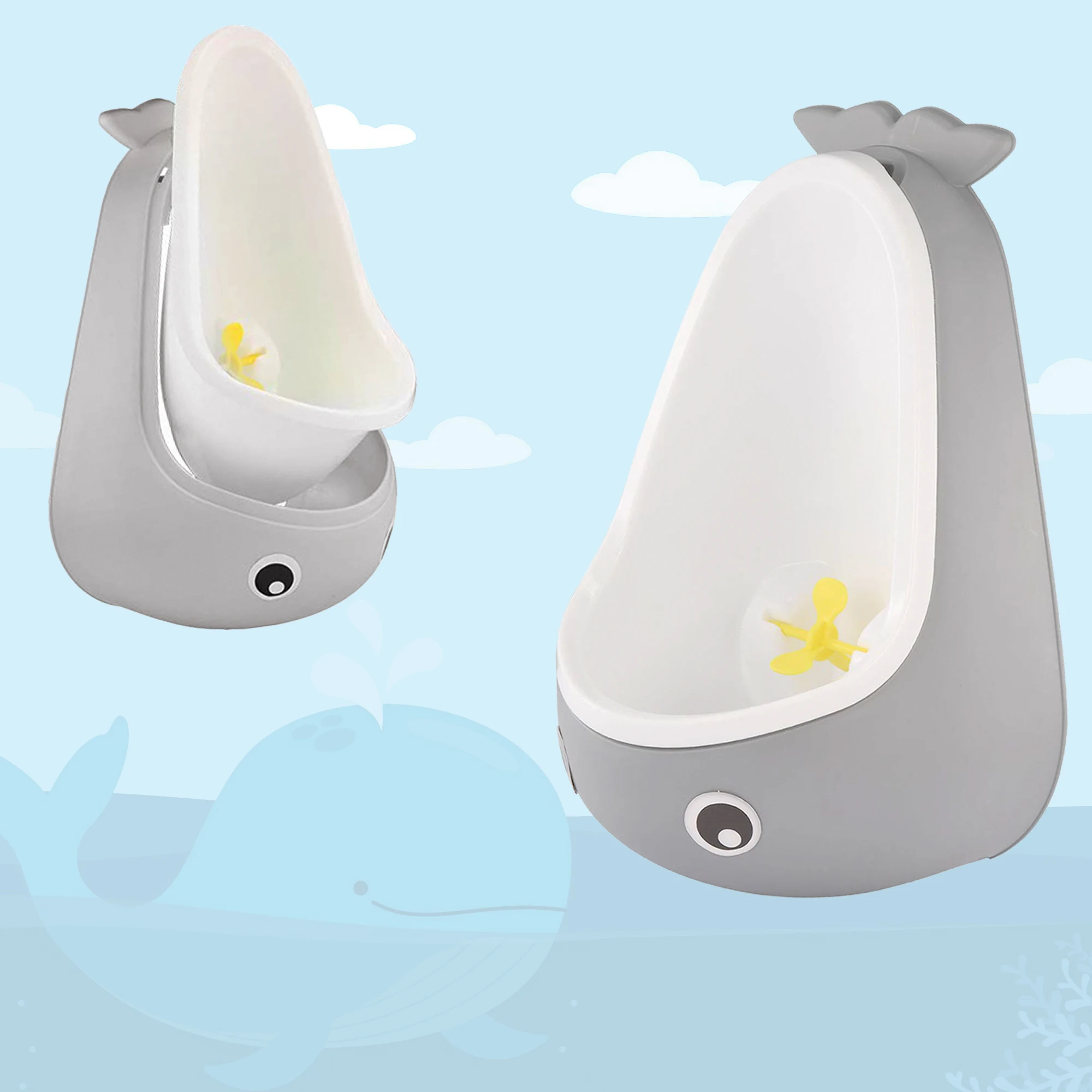 Baby Potty Toilet Cute Frog Whale Cow Boys Urinal Children Stand Vertical Pee Infant Toddler Toilet Training Urinal Wall-Mounted