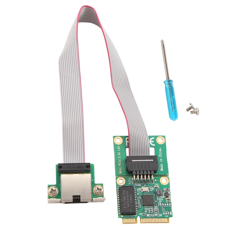 Mini Pcie 2.5G Ethernet Card RJ45 Network Adapter Gigabit Network Adapter Kit Mini Pci-E 2500Mbps RJ45 LAN Controller Card