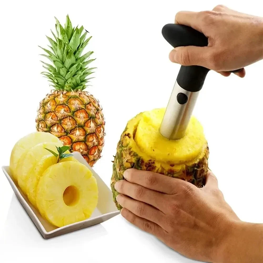 Spot Stainless Steel Pineapple Peeler Pineapple Corer Slicer Fruit Cutter Easy Slicer Peeler Kitchen Gadget Delivery Fast