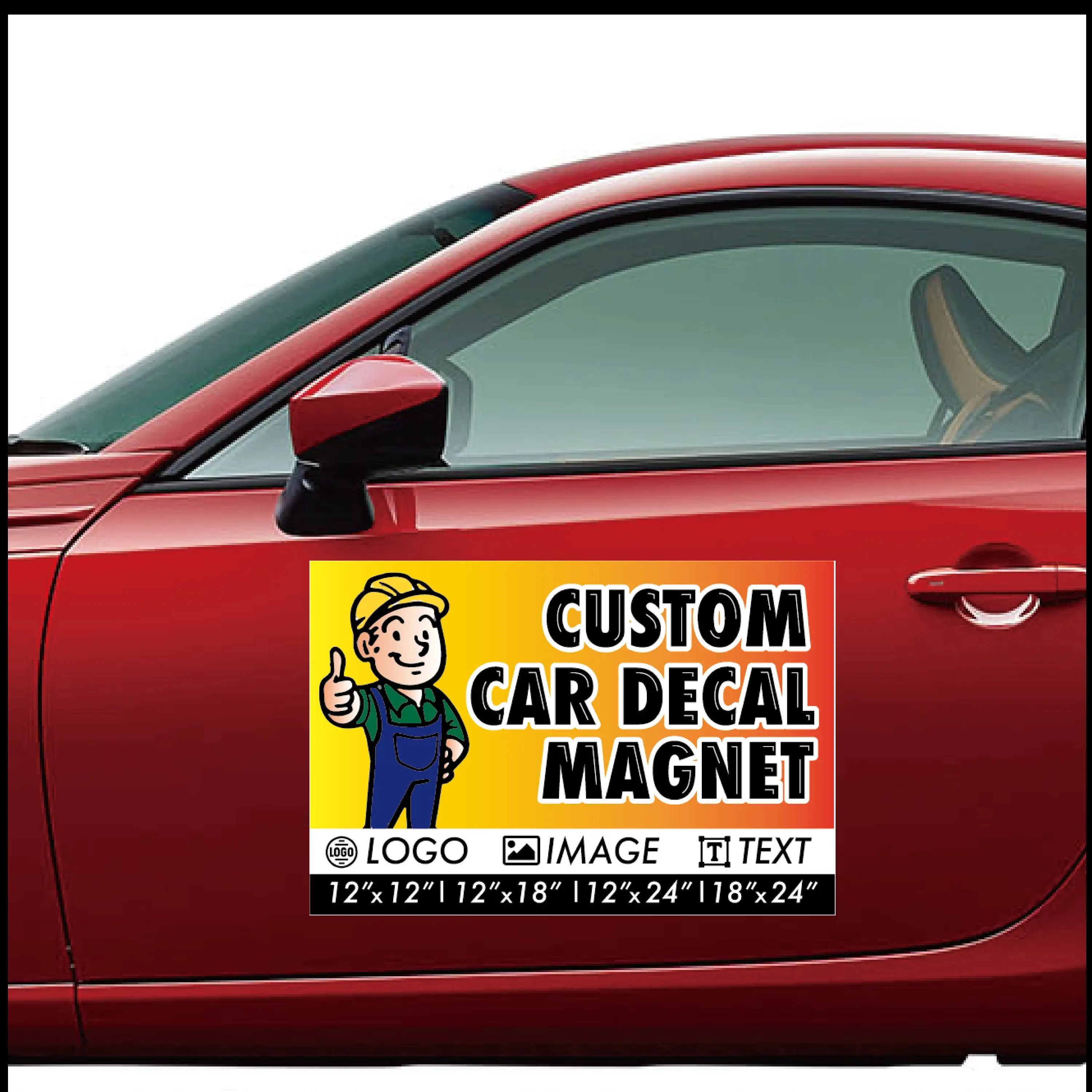 Custom Business Car Magnet Personalized Vehicle Advertising Custom Text Photo Car Magnet, Vehicle Decal, Business Advertisement
