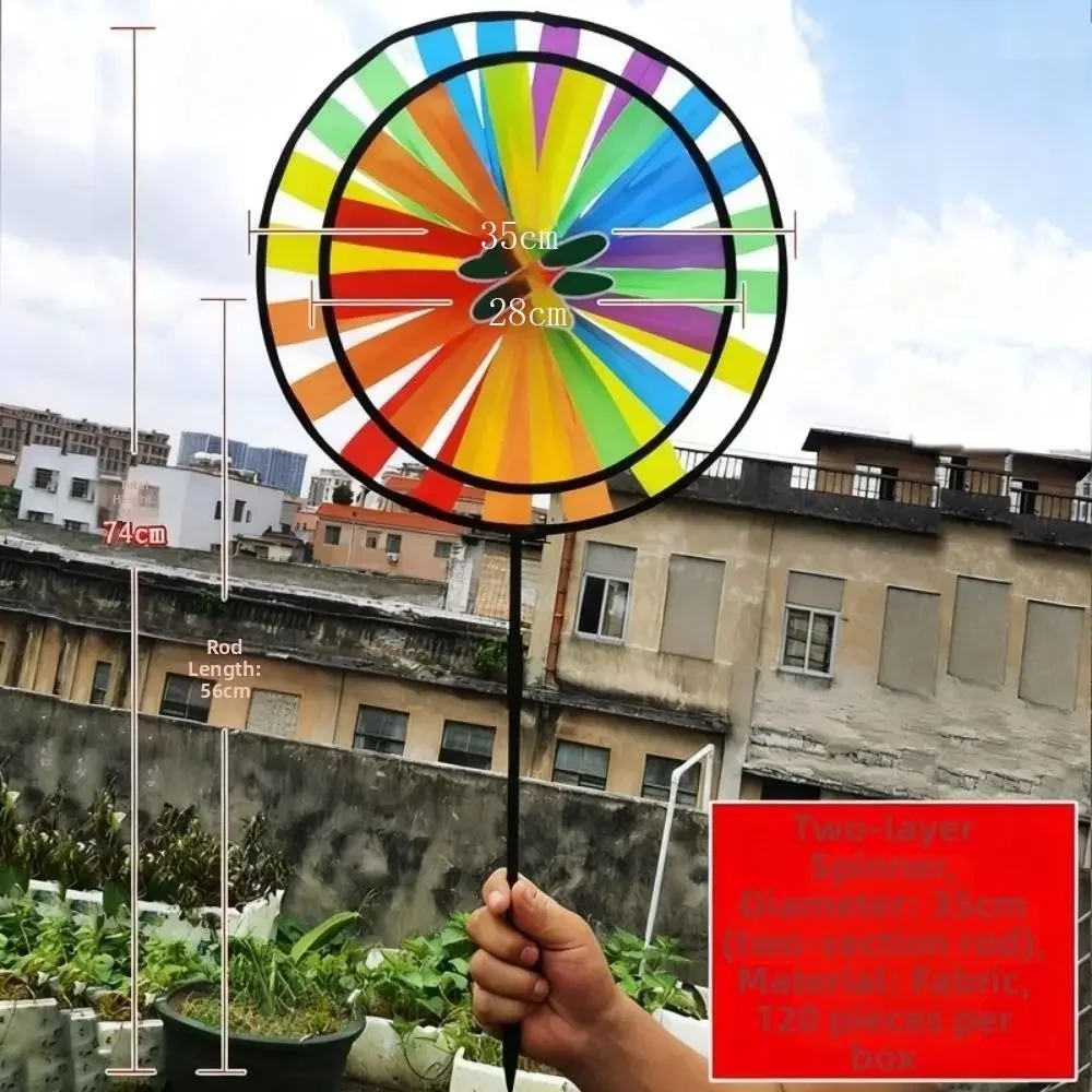 Multistyles Sunflower Windmill PVC Diameter 28~38cm Rotating Sunflower Garden Yard Wind Spinner Outdoor Party Picnic Decor