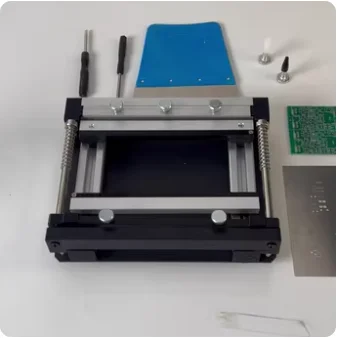 100x100mm Manual Precision Screen Printing Station for SMT PCB Stencil Solder Paste Printing in Electronics Assembly