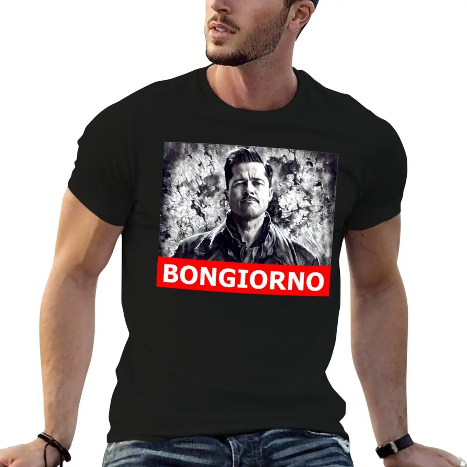 

Inglorious Basterds Aldo Raine T-Shirt oversizeds anime tshirt for a boy designer t shirt men